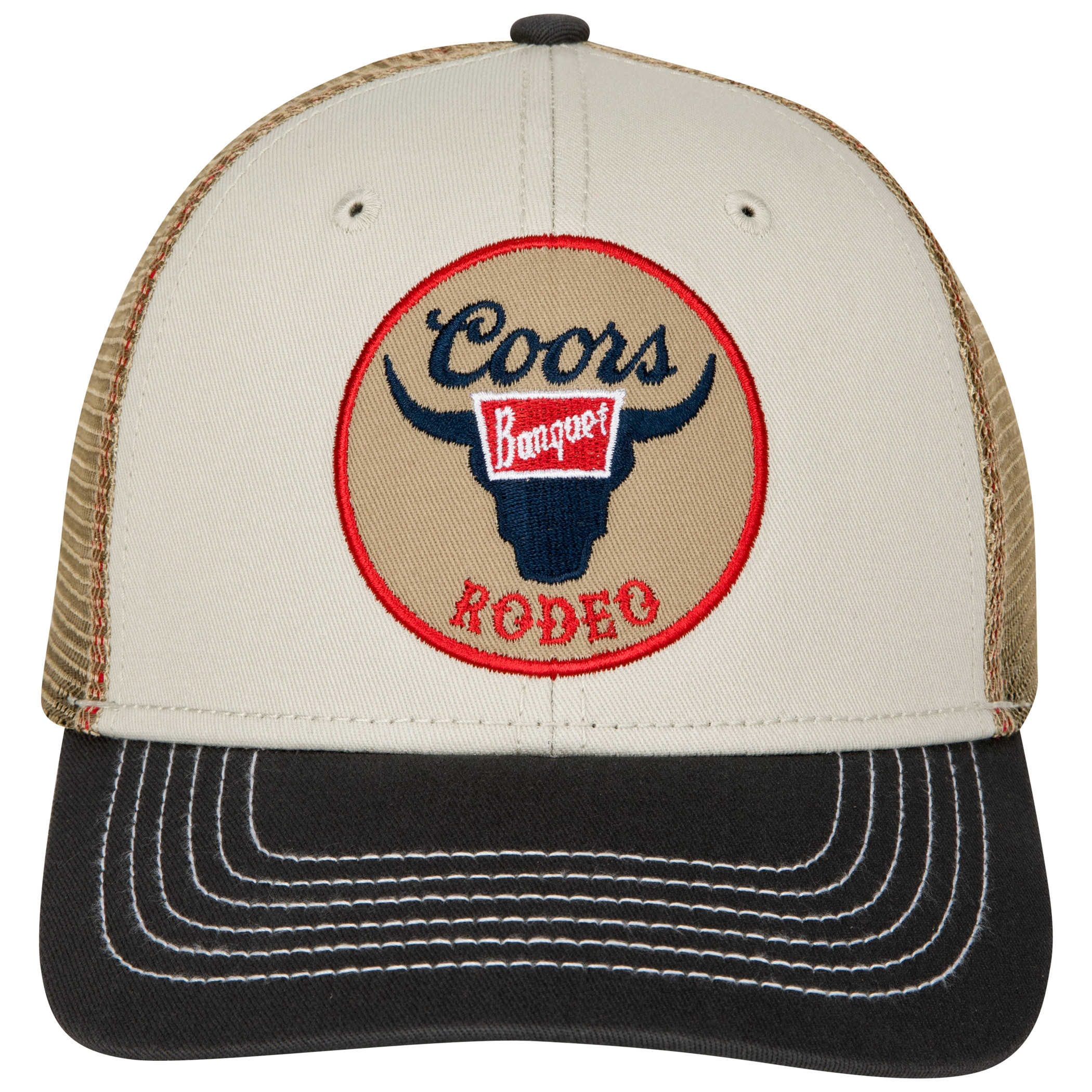 Coors Banquet Rodeo Embroidered Logo Mesh Snapback Hat